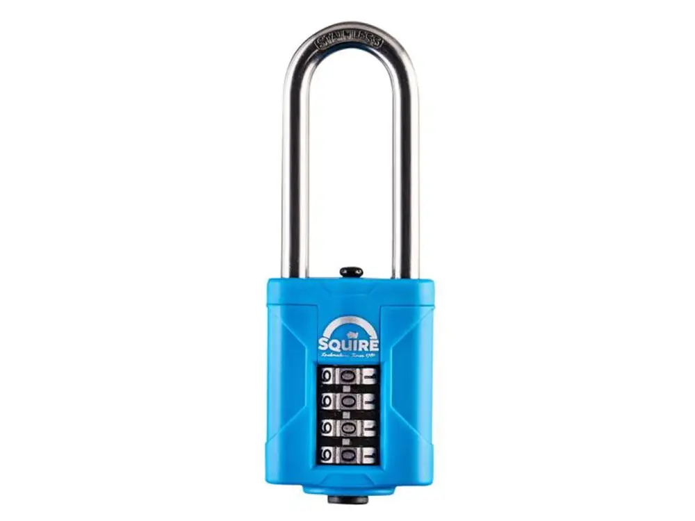 Squire Cp50s25 Heavy-use Rustproof Marine Combi Padlock 50mm Long Shackle 63mm Boxed