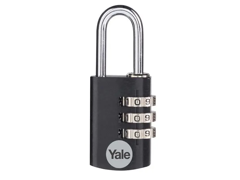Yale Locks Aluminium Combination Padlock 20mm Ebony