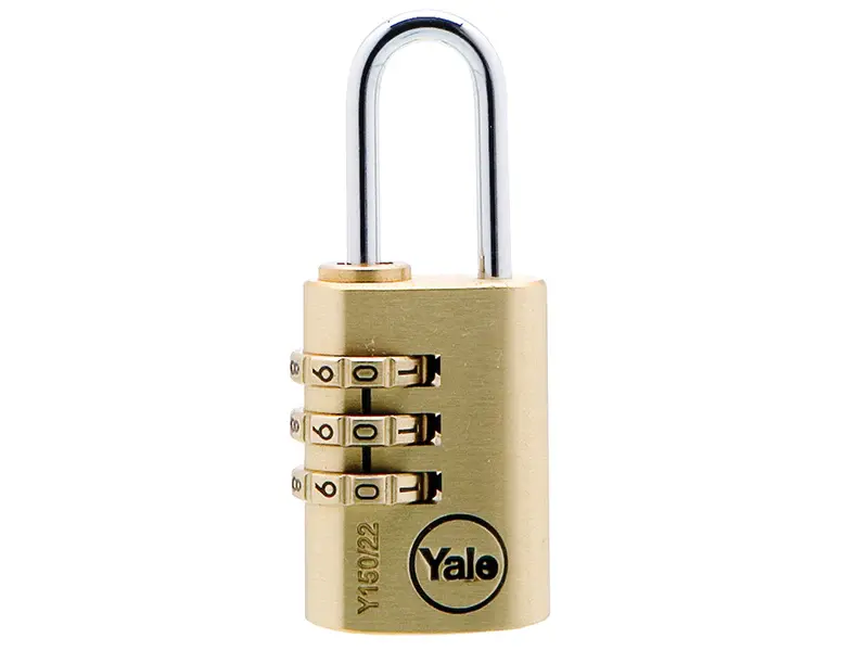 Yale Locks Warm alloy Combination Padlock 22mm