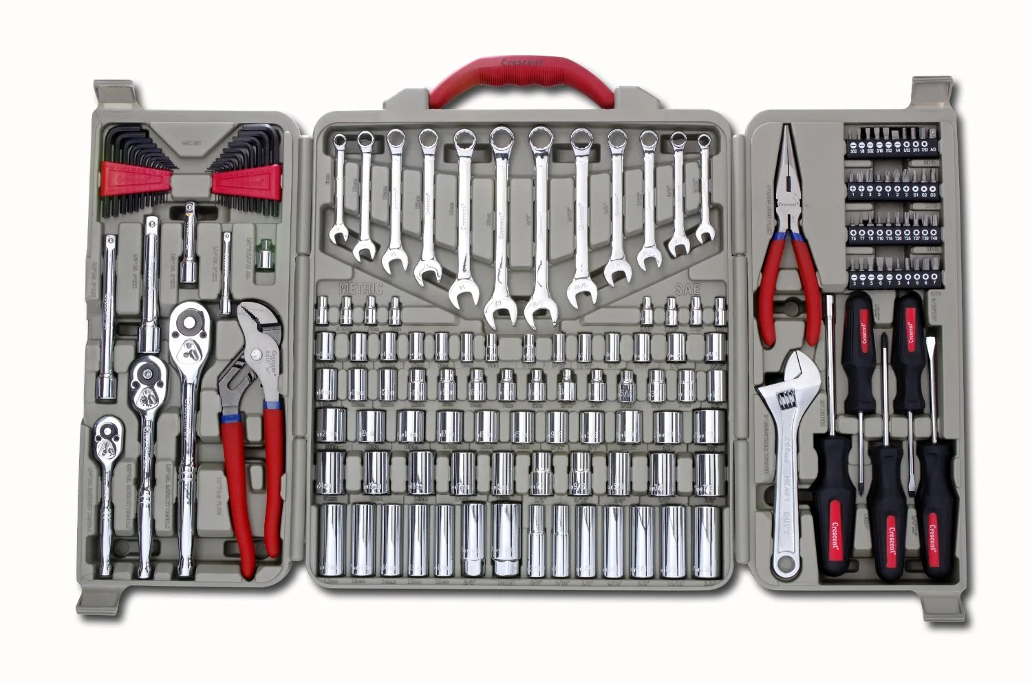 Crescent CTK170MPN 170-Piece Alloy Steel Metric and SAE Wrench Set Professional Mechanics