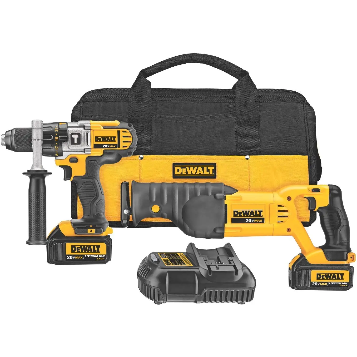 DeWalt DCK285C2 20V Lithium Ion Hammer Drill and Impact Combo Kit