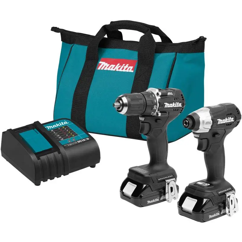 Makita 18V LXT Sub-Compact Cordless Brushless 2 Tool Combo Kit Drill and Impact Driver