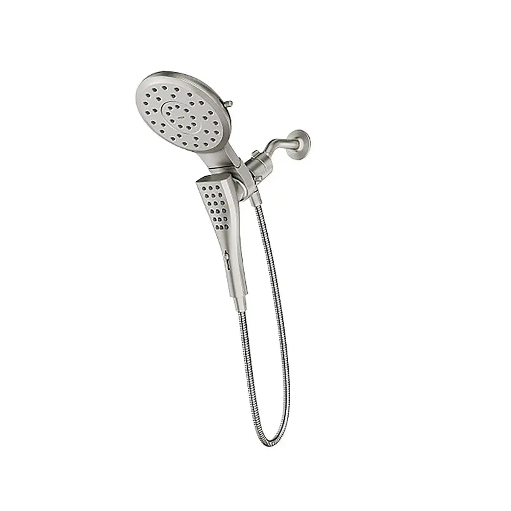 Moen 220C2SRN Brushed Nickel Eight-Function Rainshower and Handheld Shower Head