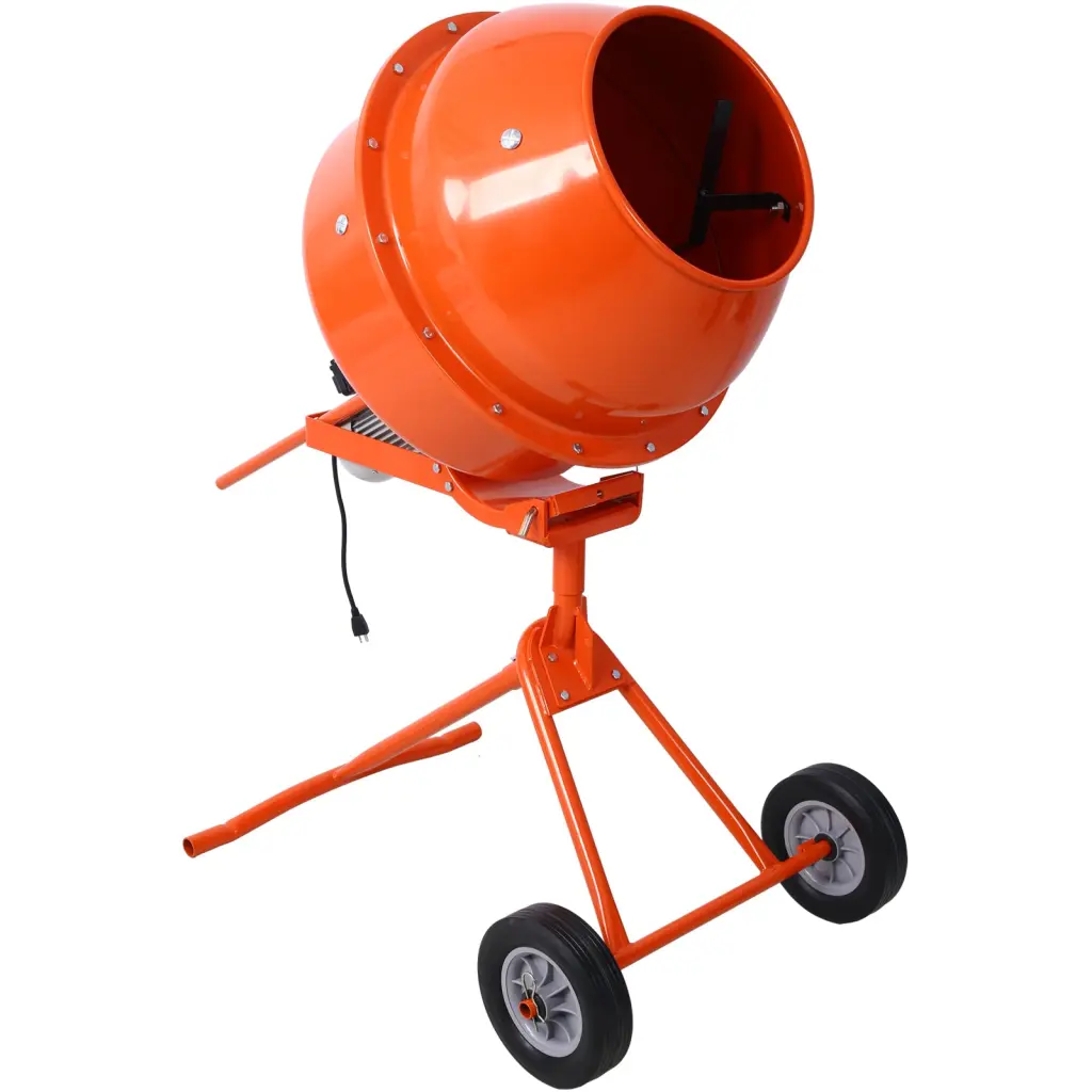 370W Portable Electric Concrete Mixer Cement Mixing Barrow Machine Construction g-h
