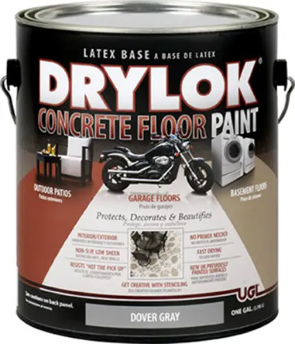 Drylok 21413 Concrete Floor Paint Dover Gray 1 Gallon Durable Finish
