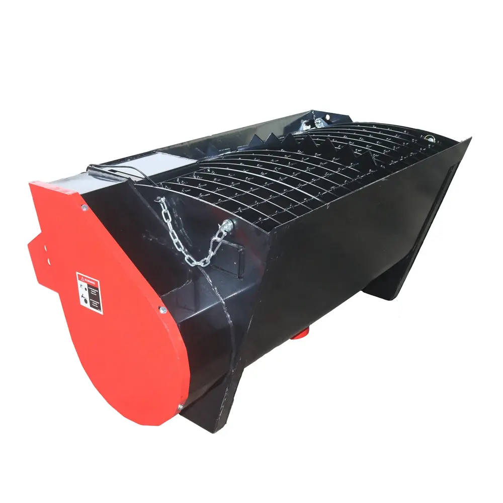 280Lt Capacity Skid Steer Attachments Concrete Mixer Bucket Black Alloy Metal landy industries