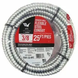 Reduced Wall Steel Conduit 3/8-. x 25-Ft. Electrical Wiring Protection Coleman Cable