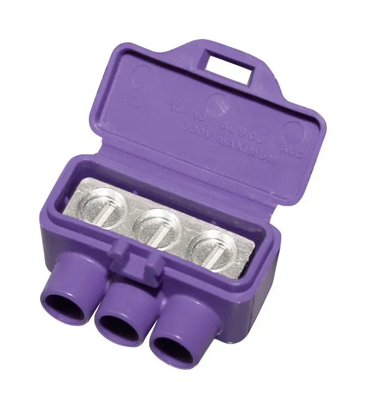 King Innovation AlumiConn Aluminium Wire Aluminum to Copper Lug Purple 10 Pack