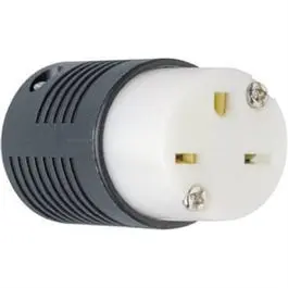 NEMA 6-15R Straight Blade Connector 15-Amp 250-Volt Black & White Pass u0026 Seymour