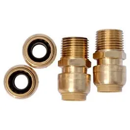Pipe Fitting Connector 1/2 x 1/2- MNPT 4-Pk Male Threaded Plumbing SharkBite