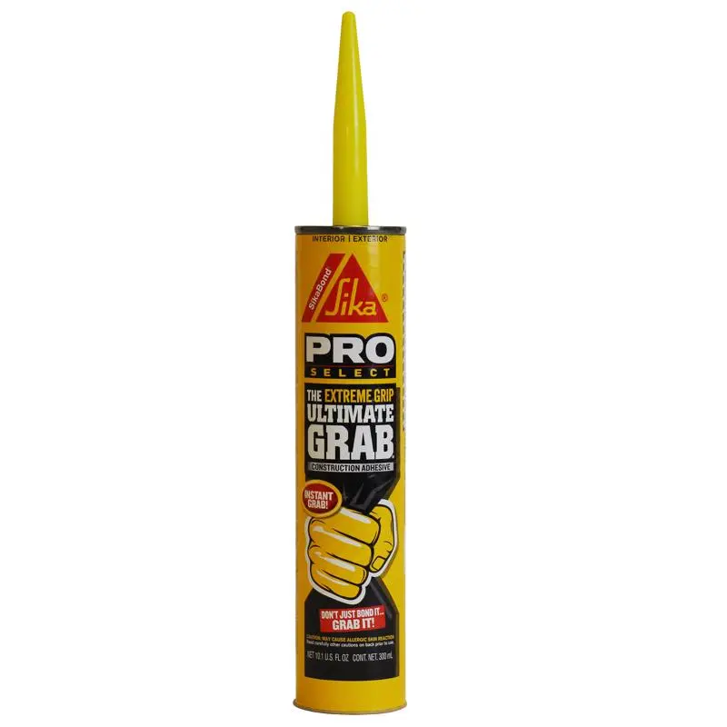 SikaBond Ultimate Grab Polyurethane Gray High Strength Construction Adhesive Pack 12