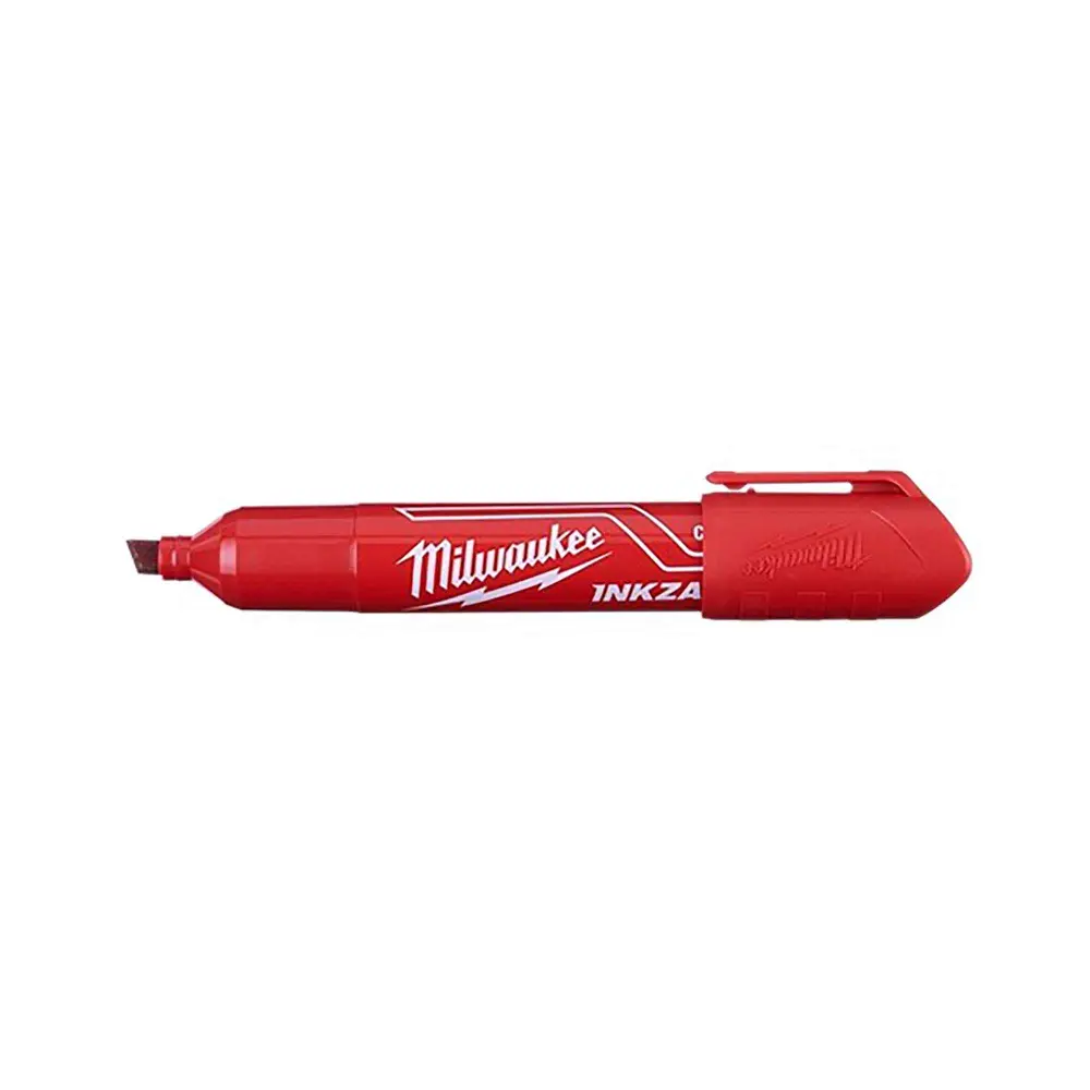 INKZALL Large Chisel Tip Construction Marker, Cherry (Professional Grade)