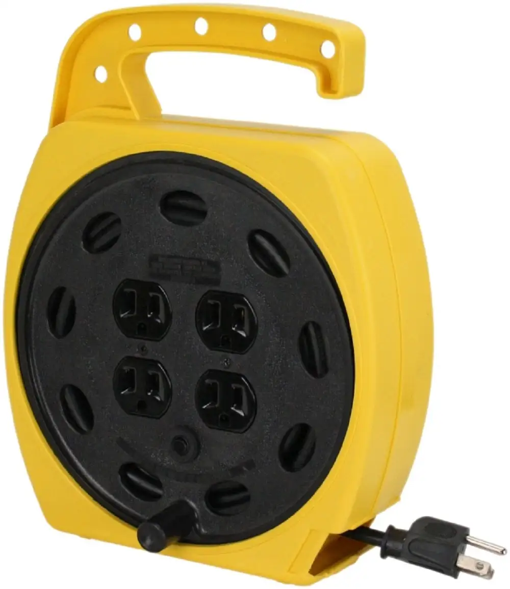 Power Zone ORCR220625 Cord Reel 25 ft L Cord 16 AWG Easy Storage and Use