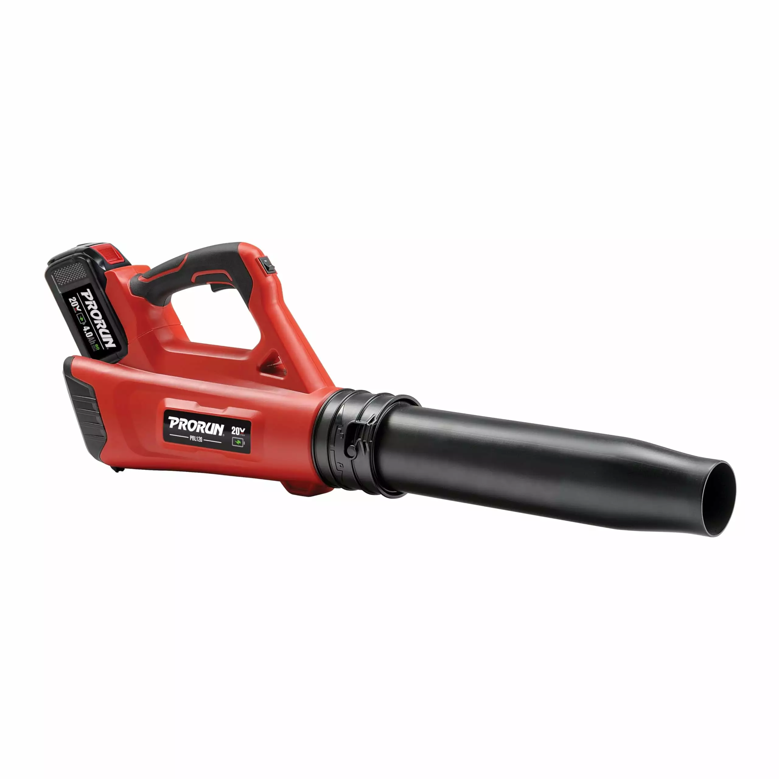 PRORUN 20V 400 CFM 90 MPH Brushless Cordless Handheld Leaf Blower 4.0 Ah Battery and Charger