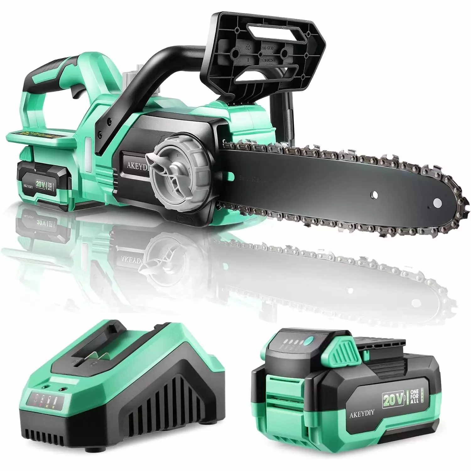Upgrade Cordless Electric Chainsaw 10 inch Professional Battery Powered Chainsaw 4000mAh Fast Charger Chain Saw Kit.Power ...