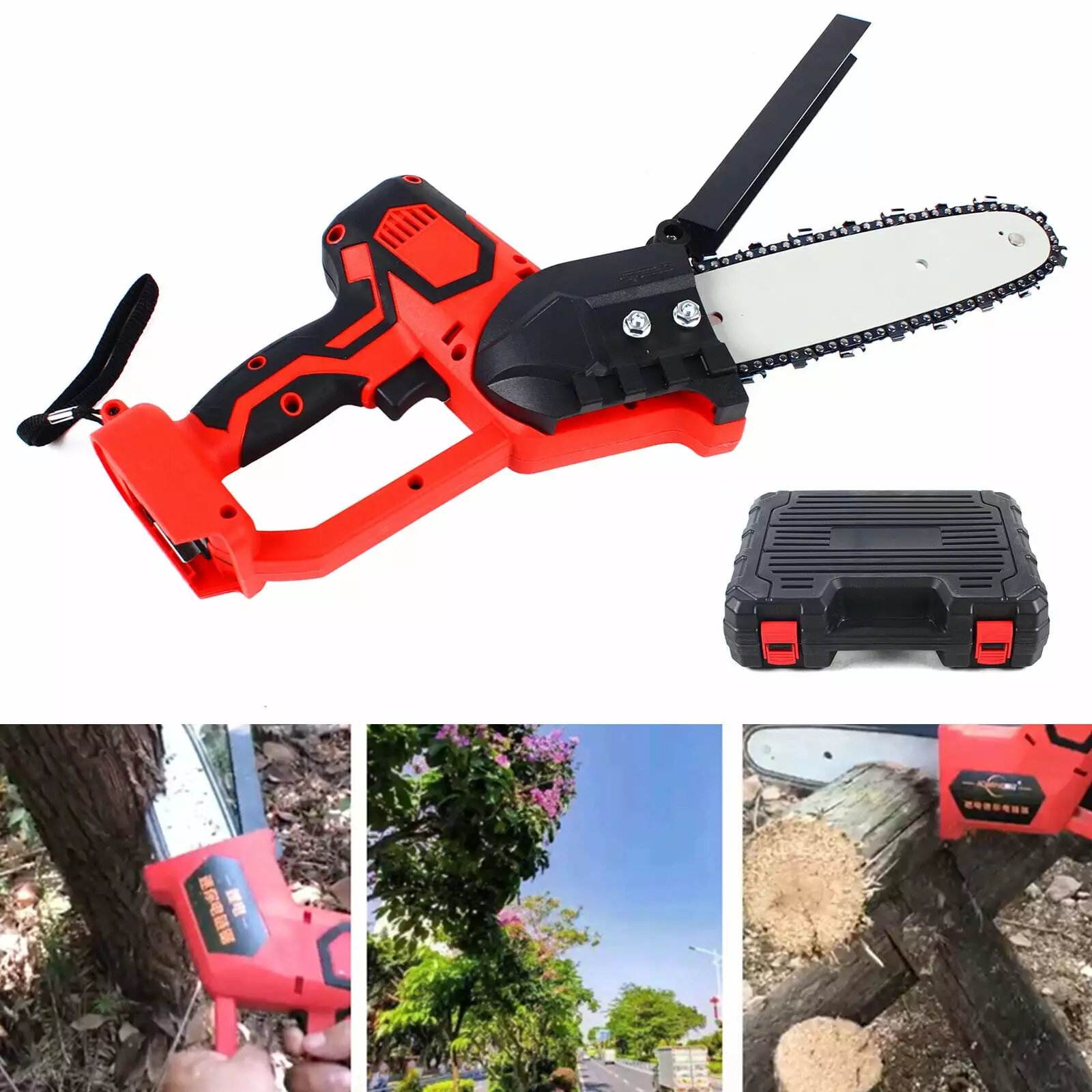 DENEST 800W Mini Electric Cordless Chainsaw Pruning Shears Woodworking Cutter