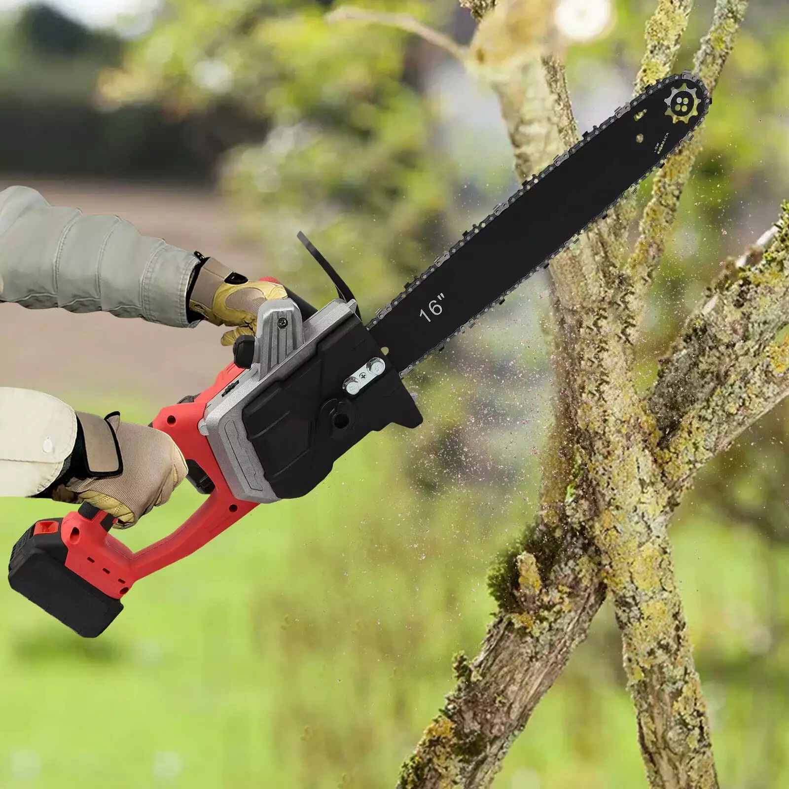 DENEST 16 INCH Brushless Chainsaw Battery Operated Chainsaw Wood Cutting & Trimming
