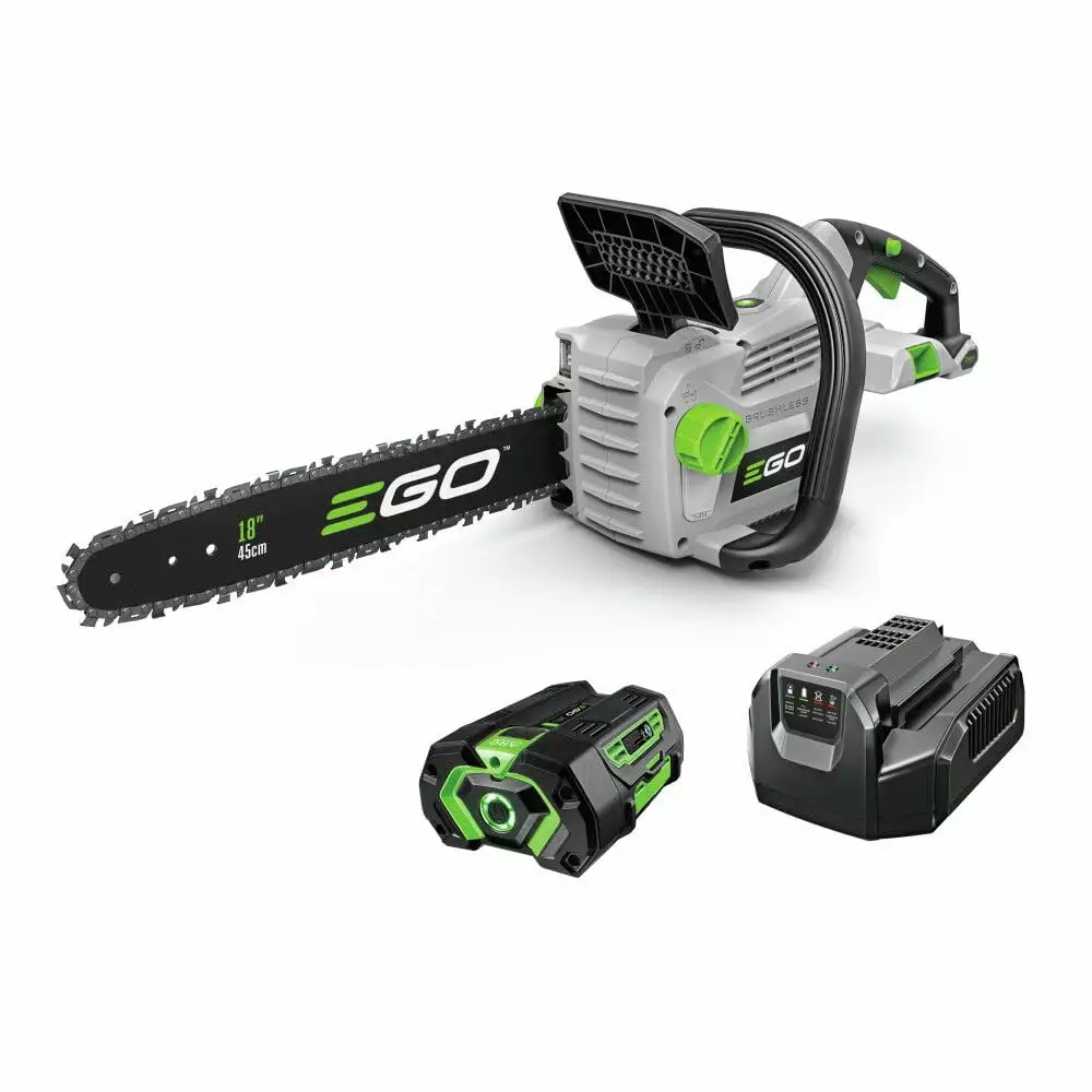 EGO CS1803 56V Brushless Lithium-Ion 18 . Cordless Chainsaw Kit 1 Battery (4 Ah)