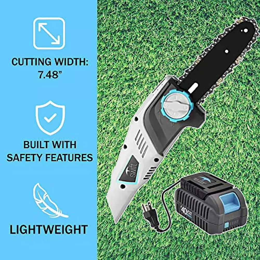 Swift 40V 36 LithiumIon Cordless Electric Featherweight Pole Chainsaw Battery and Battery Charger EB608D2 huangjunmimifeng