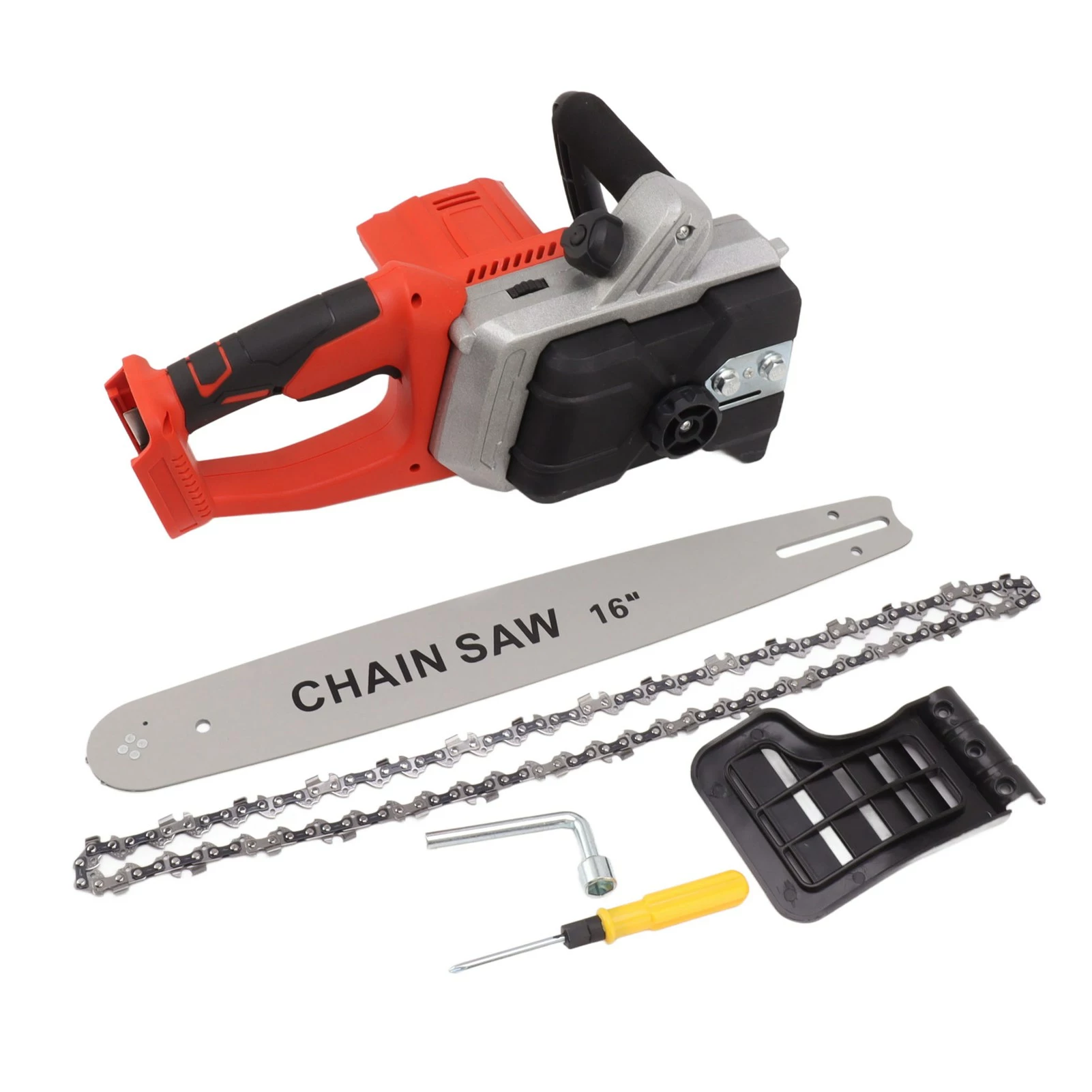 1800w Cordless Chainsaw 16 Inch Travel-friendly Electric Chainsaw Woodworking Garden Tools Courtyard Garden jinanqingtaosh...