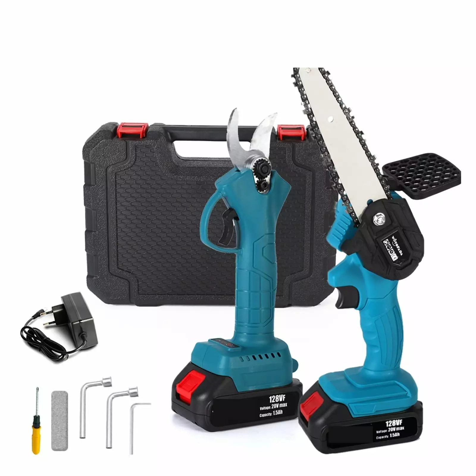 1/2 PCS Cordless Pruning Shears 6 Inch Electric Chainsaw Lithium Chain Saw Pruners Cutting Pruning Branch Set Garden Tools...