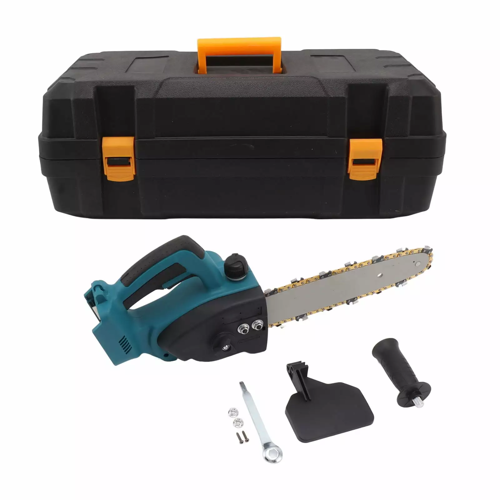 10in Mini Cordless Chainsaw Electric Cutting Chain Saw Woodworking Garden Tool 1200W suohe852