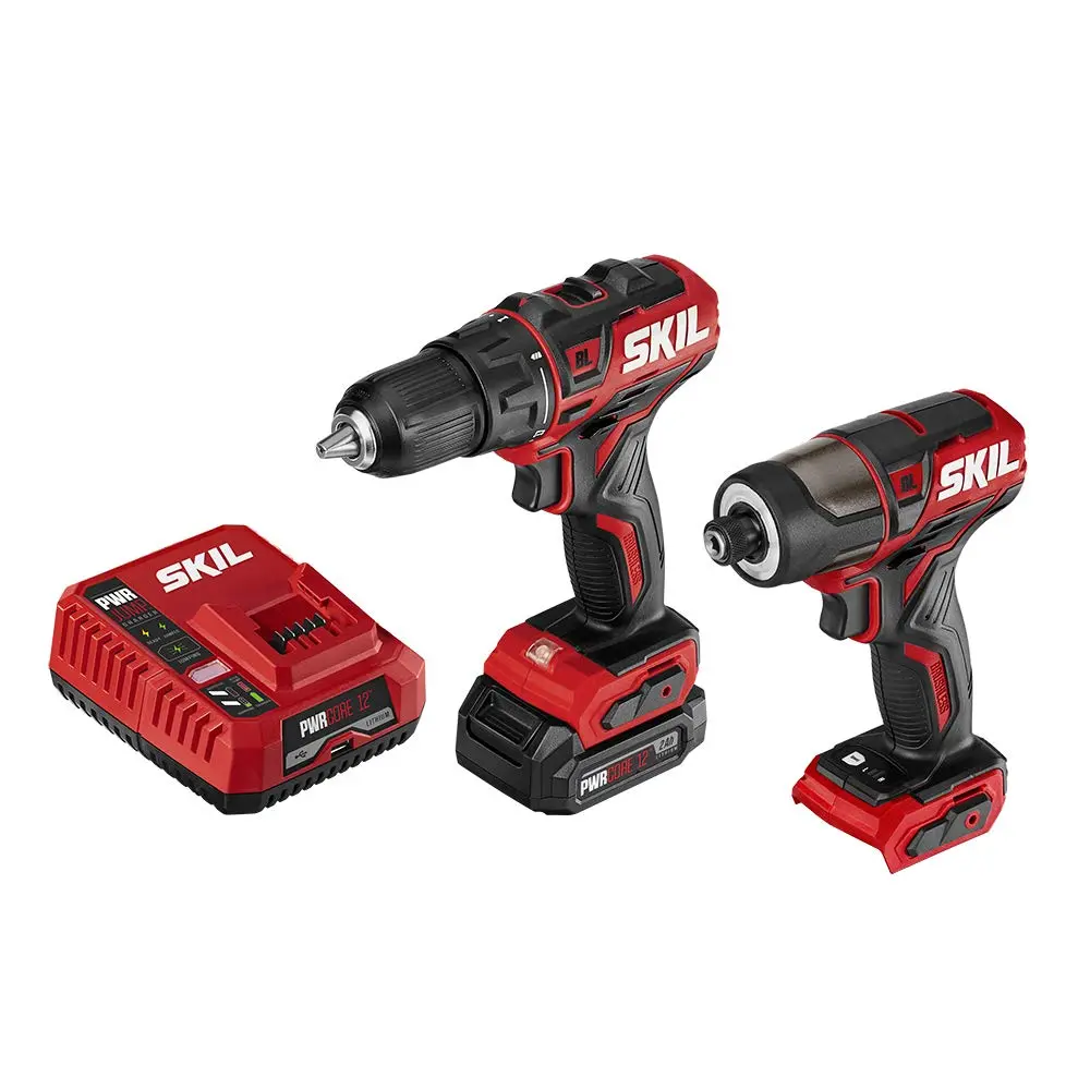 Skil CB742901 PWRCore 12 Brushless Drill Driver and Impact Driver Kit 12V
