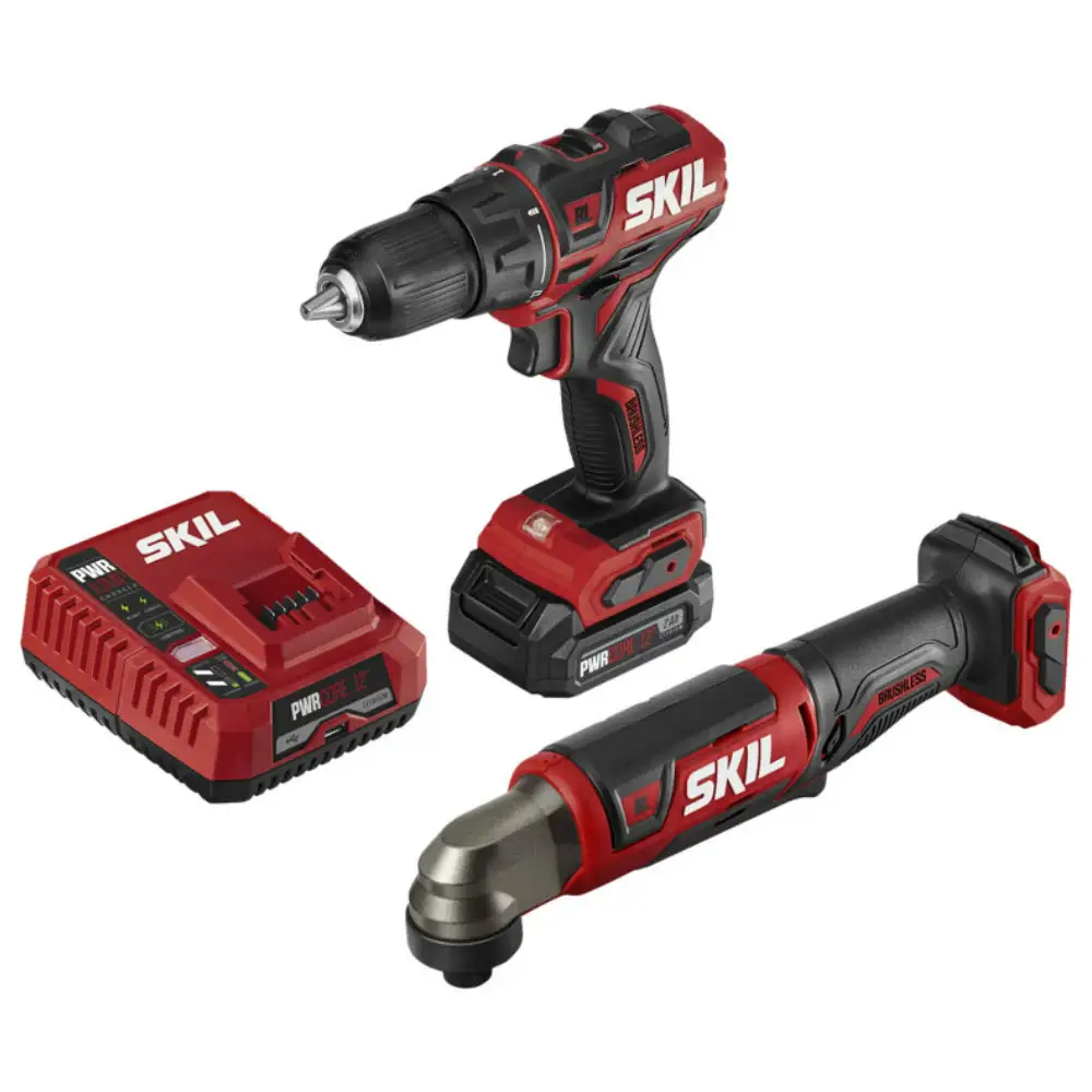 Skil CB743001 PWRCore 12 Drill Driver and Right Angle Impact Kit 12V