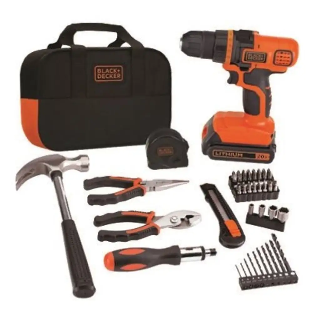 Black & Decker BCK50C1 20V Cordless Drill Tool Set DIY Projects