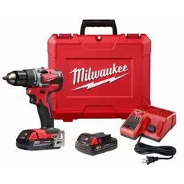 M18 Compact 18-Volt Brushless Drill/Driver 2 Lithium-Ion Batteries Milwaukee