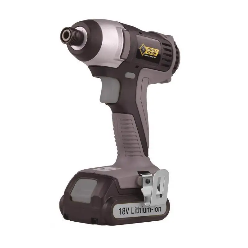 Steel Grip 18V 1/4 Inch Cordless Drill Driver Kit Battery and Charger