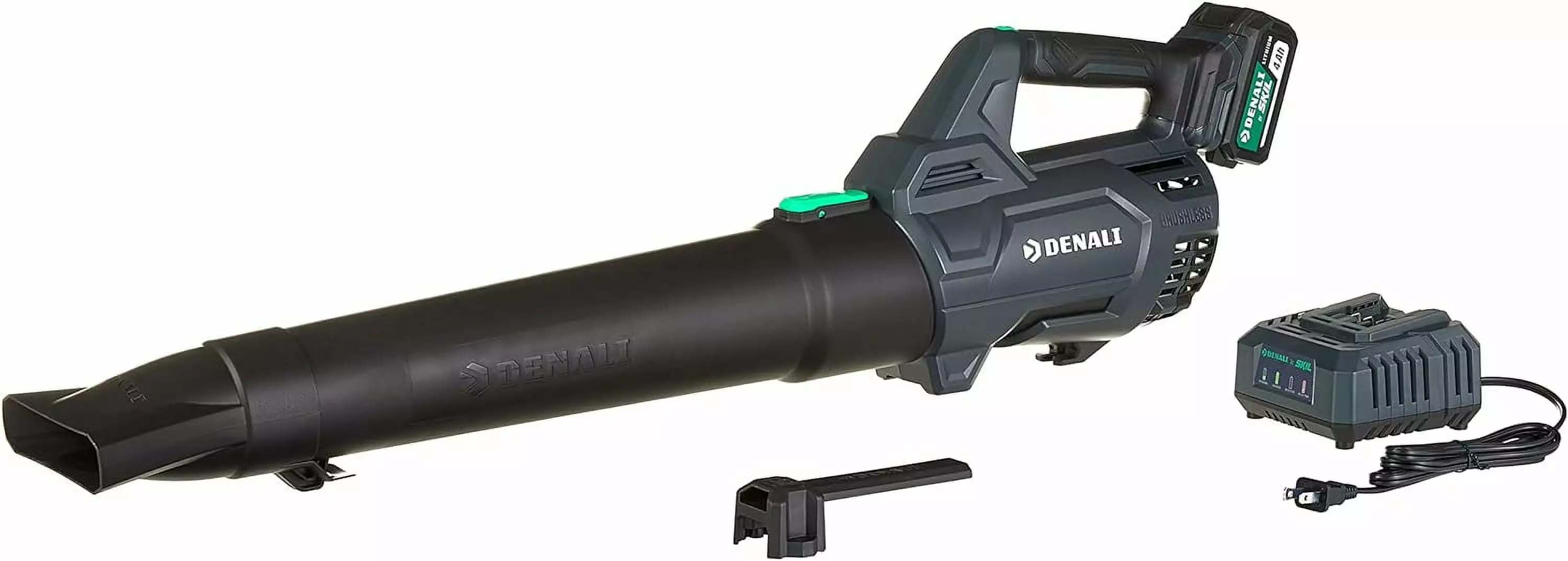 Denali SKIL 20V Brushless 400 CFM Leaf Blower Kit. Includes 4.0Ah Lithium Battery & Charger. Blue