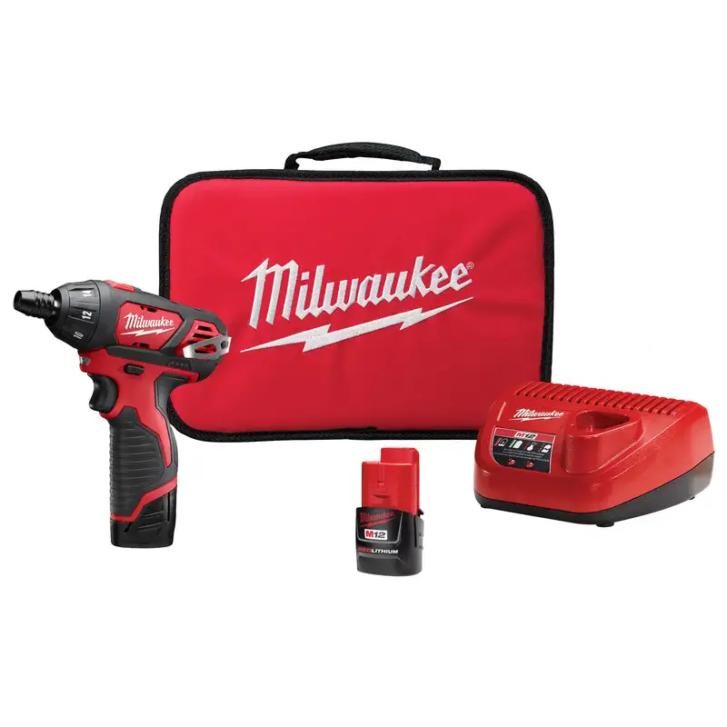 Milwaukee M12 1/4 500RPM 12V Cordless Keyless Battery Screwdriver Kit