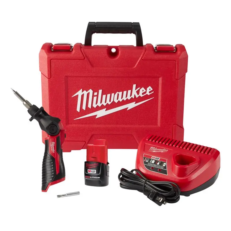 Milwaukee M12 10.75 16W 12V Cordless Adjustable Soldering Iron Kit Precision Work