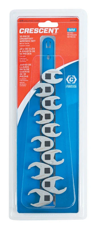 Crescent Metric Crowfoot Wrench Set 10-Piece