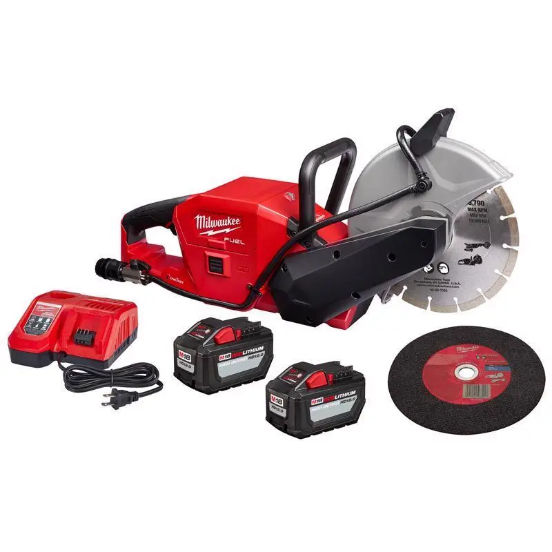 Milwaukee M18 FUEL 9 Inch Cordless Brushless Cut-Off Saw Kit Battery and Charger
