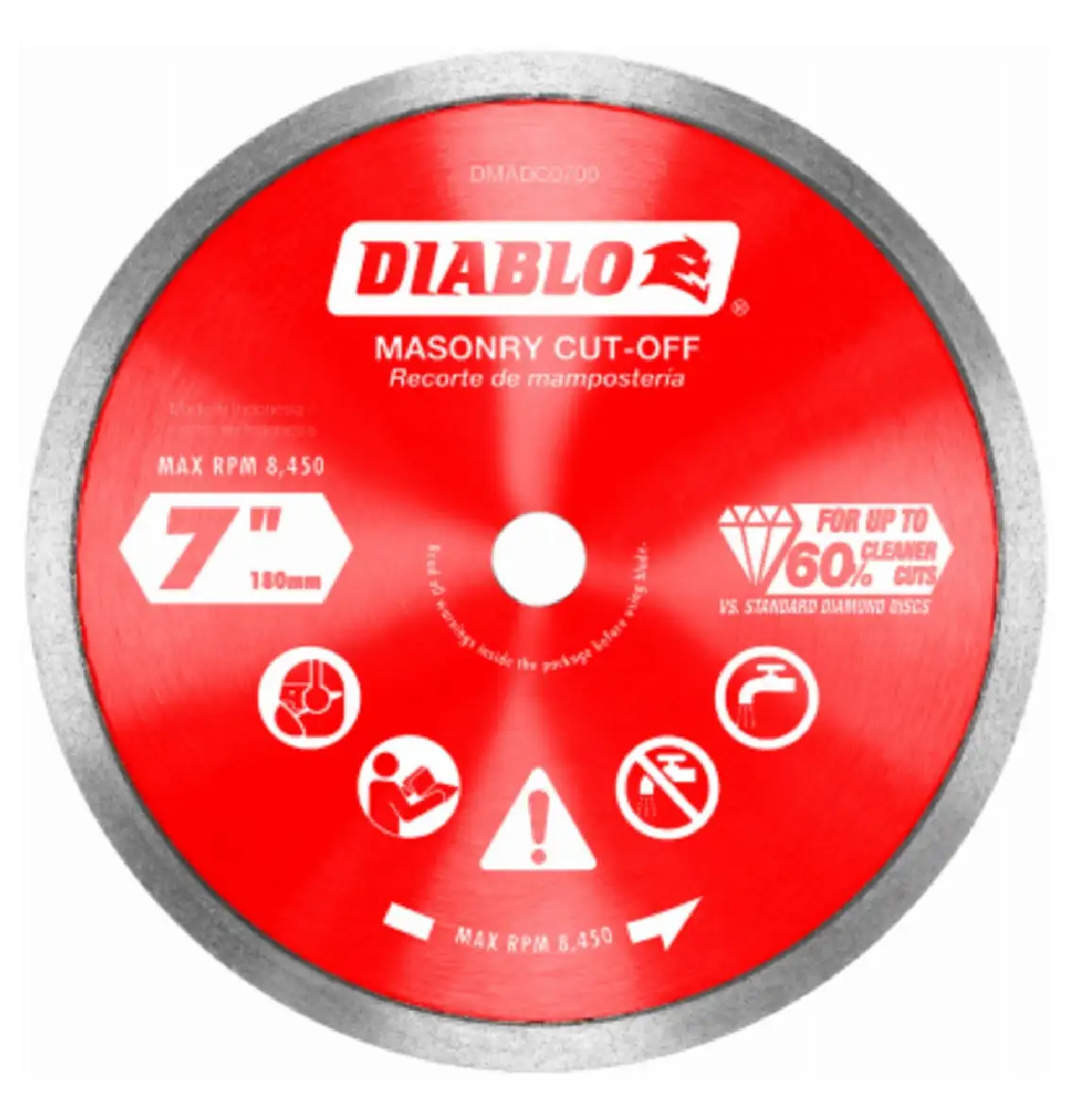 Diablo DMADC0700 7 Inch Diamond Continuous Rim Cut-Off Disc Metal and Steel