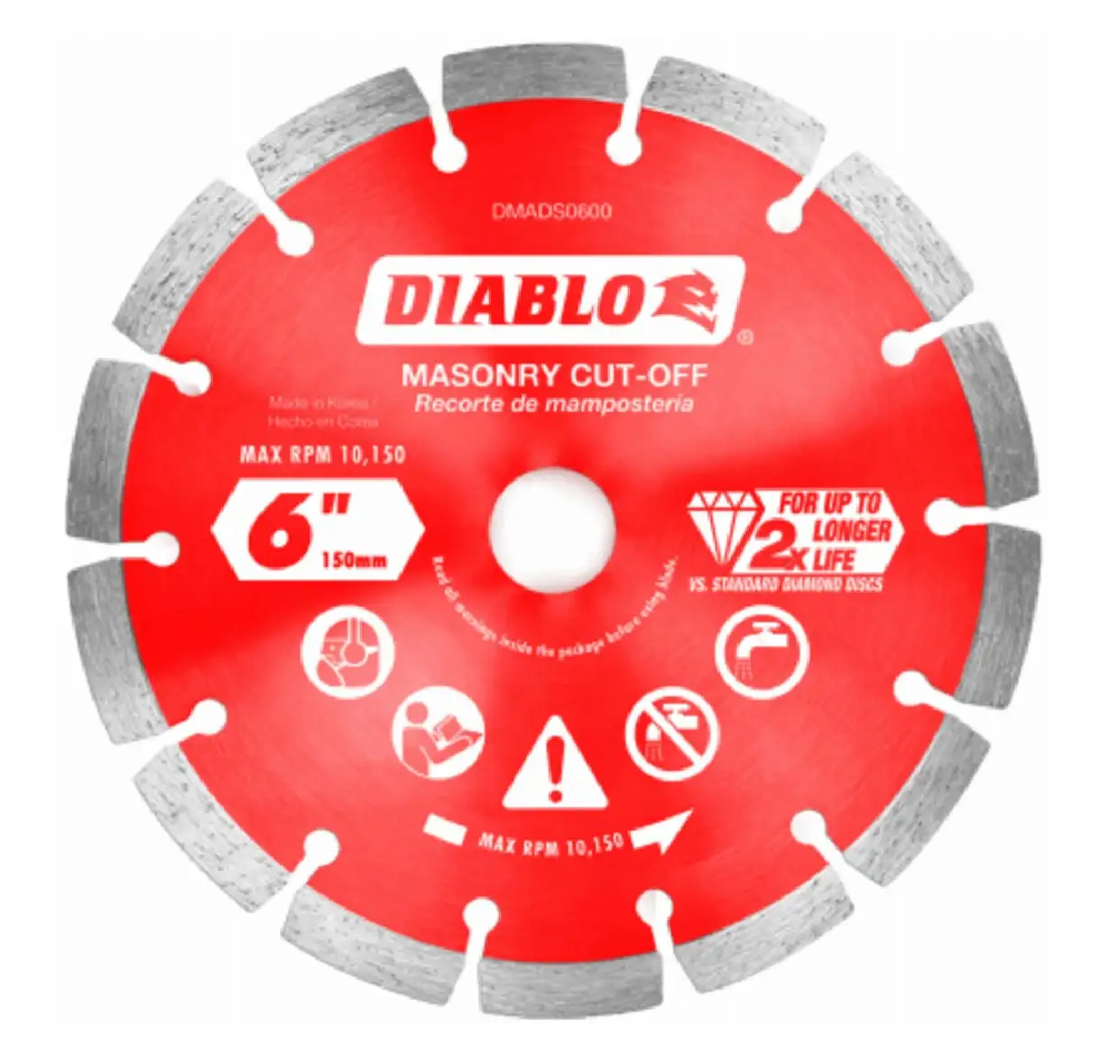 Diablo DMADS0600 6 Inch Diamond Segmented Cut-Off Disc Metal and Steel