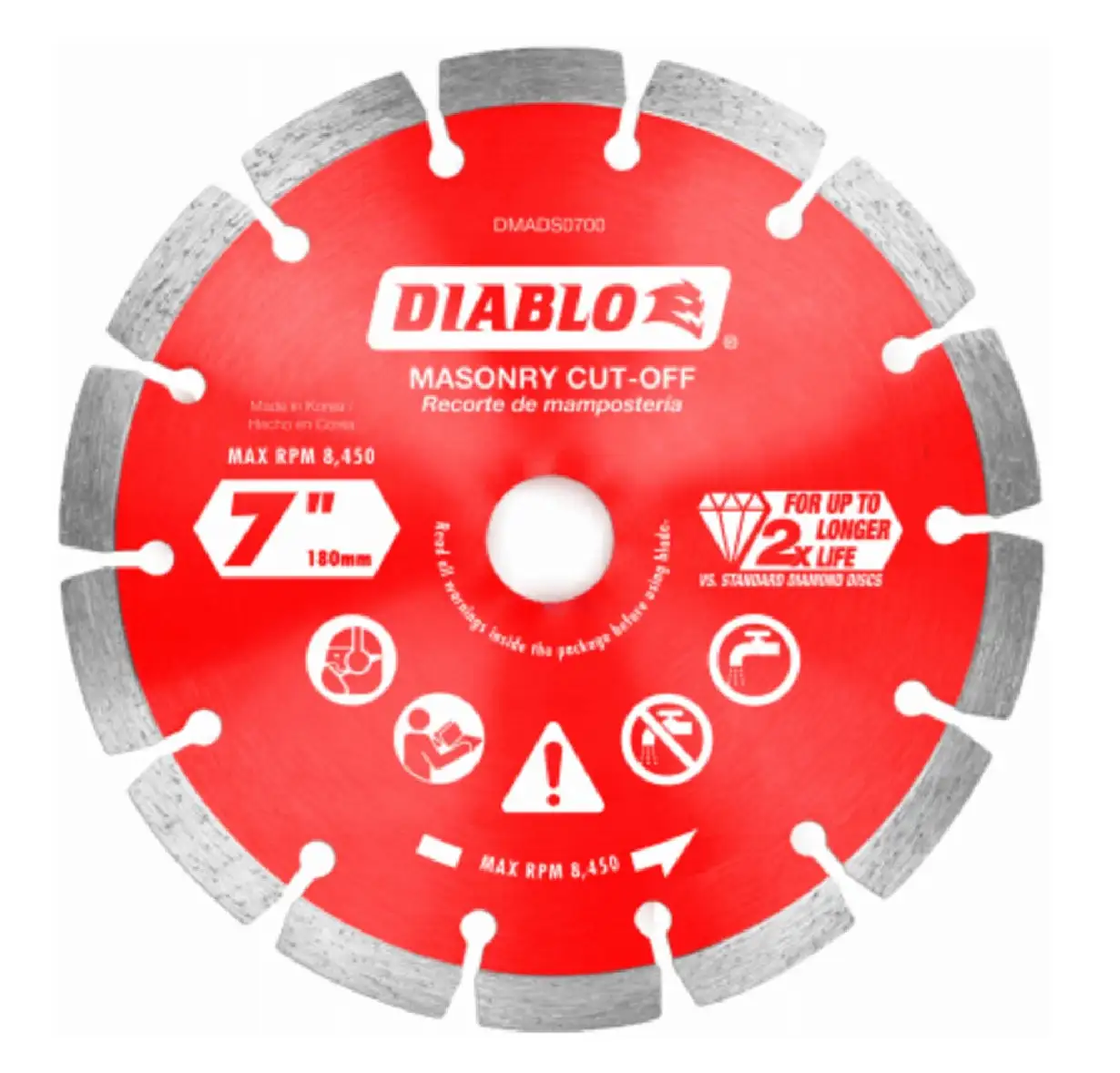 Diablo DMADS0700 7 Inch Diamond Segmented Cut-Off Disc Metal and Steel
