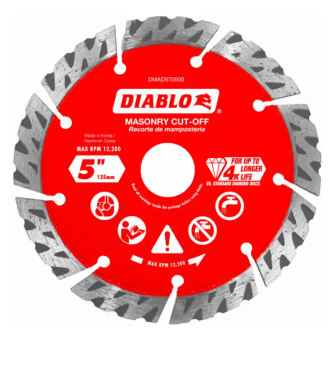 Diablo DMADST0500 Diamond Segmented Turbo Cut-Off Disc 5 Inch Fast Cutting