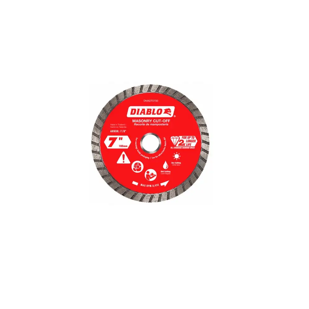Diablo DMADT0700 Turbo Masonry Cut-Off Disc Diamond 7 Inch