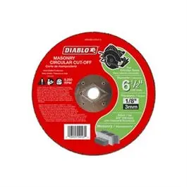 Masonry Circular Cut-Off Disc 6.5 x 1/8 x 5/8-Inch Concrete and Brick Diablo