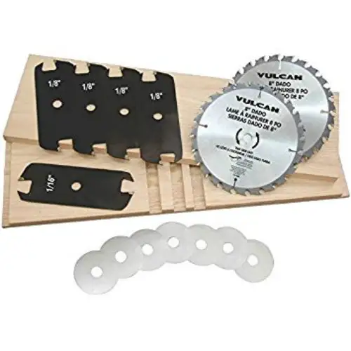 Vulcan 416371OR Carbide Stacking Dado Blade Set 8 Inch 24 Teeth Woodworking