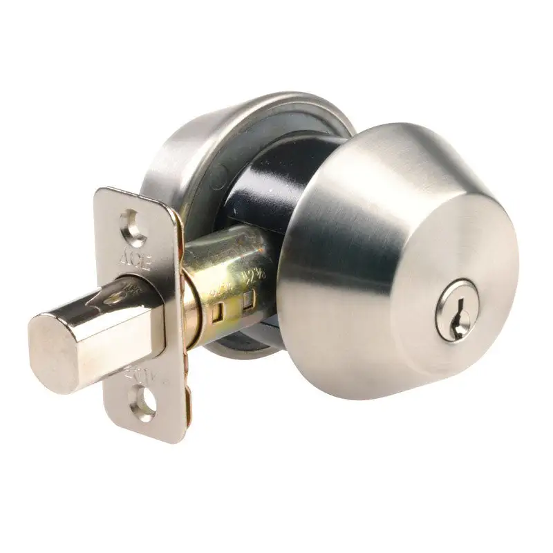 Ace Satin Nickel Chrome Single Cylinder Deadbolt