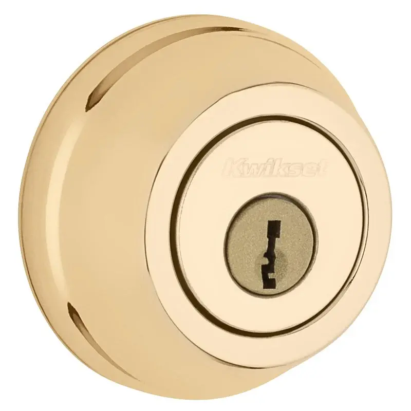 Premium Security Rated Kwikset Signature Series 780 3 6AL STRKP K3 Deadbolt, 2 Grade, Keyed Key, Zinc, Reflective Brass, K...