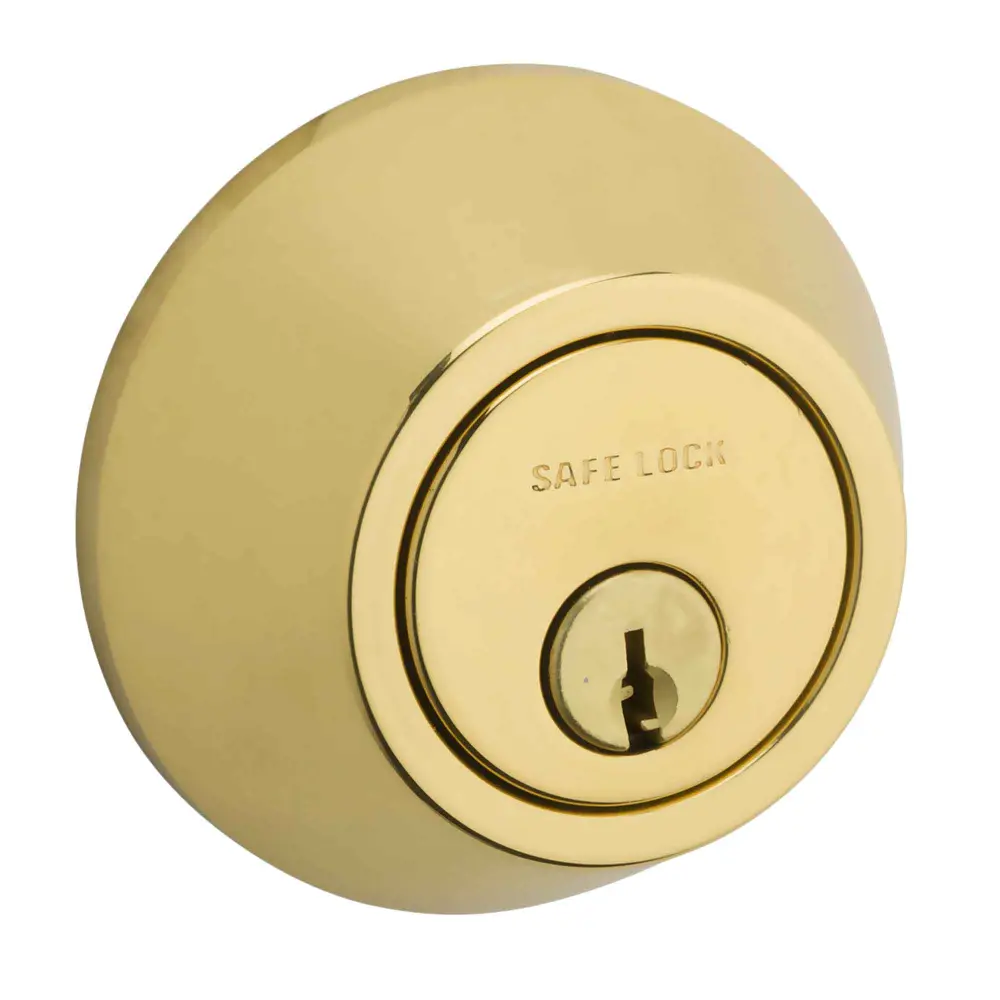 Safe Lock Deadbolt, Glowing Brass