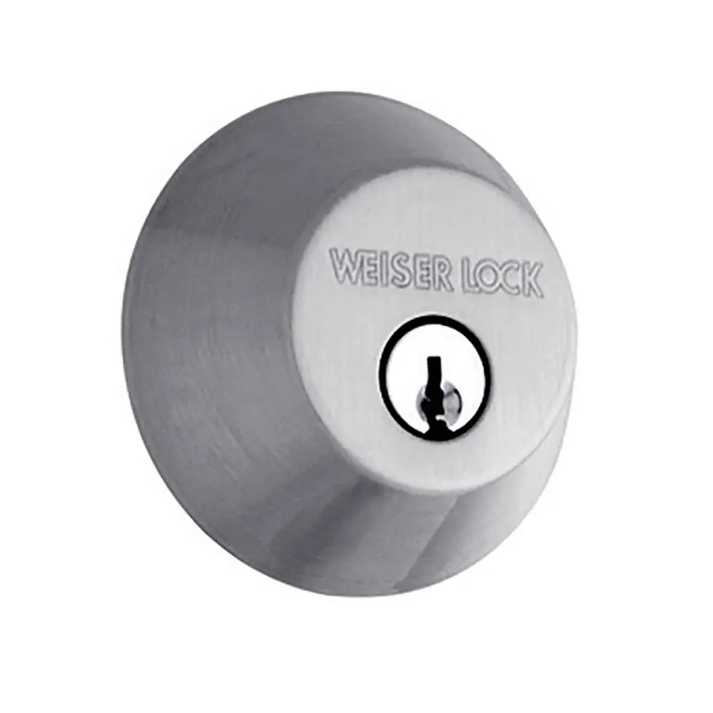 Welcome Home Series Round Deadbolt, Soft-touch Chrome
