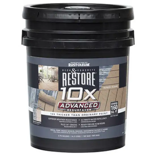 Rust-Oleum 287327 4 Gallon Restore 10x Advanced Deck & Concrete Resurfacer