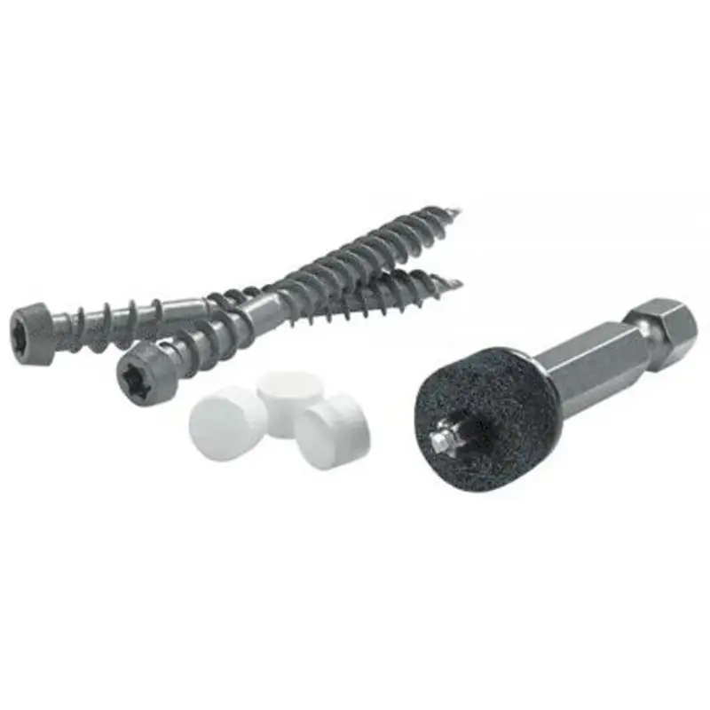 Cortex Azek 2 . L White Torx TTAP Trim Head Deck Screws and Plugs Kit - 1 Pack Fastenmaster