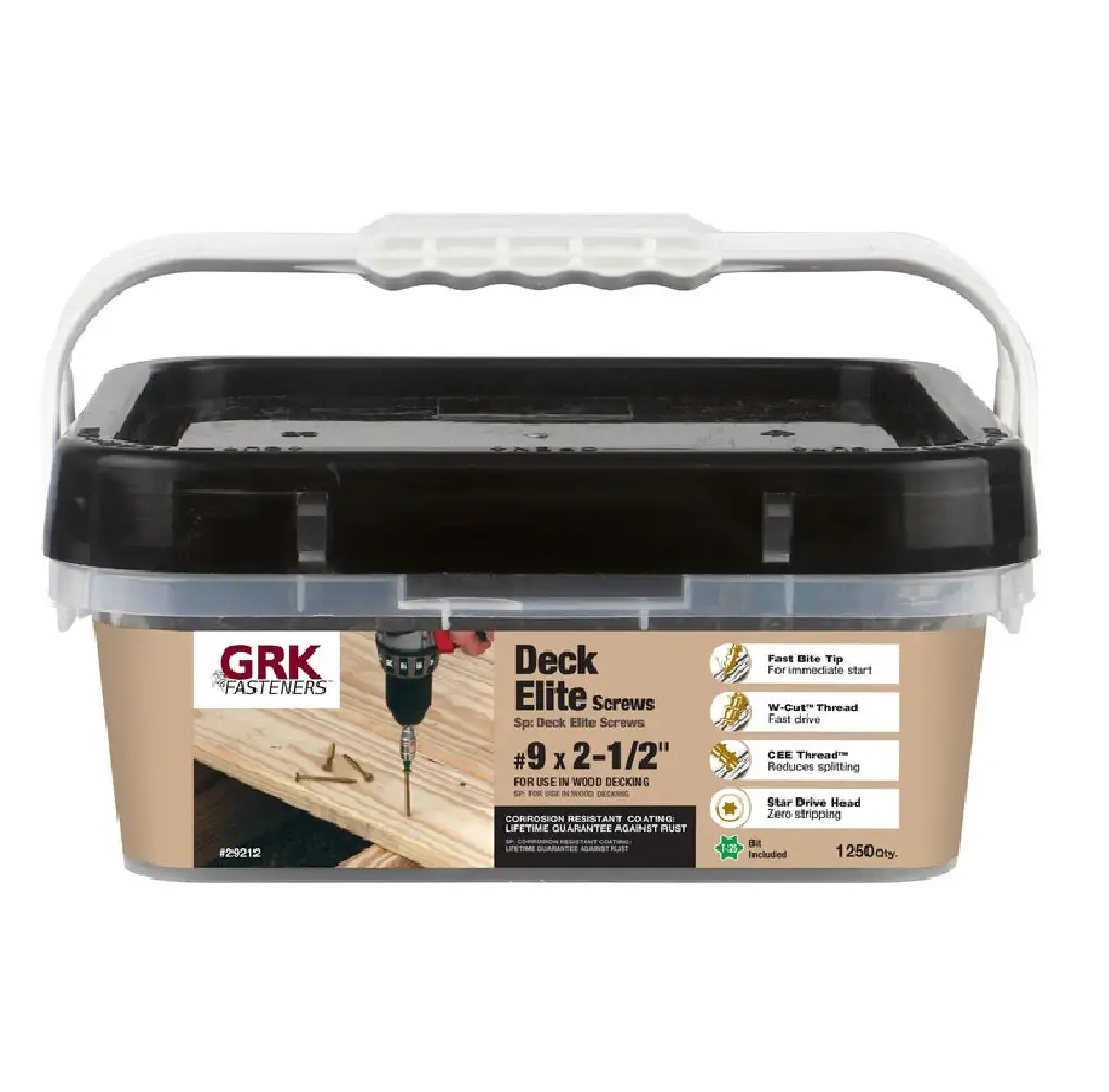 GRK 19212 Deck Elite Star Bugle Head Deck Screws 1 lb Box GRK Fasteners